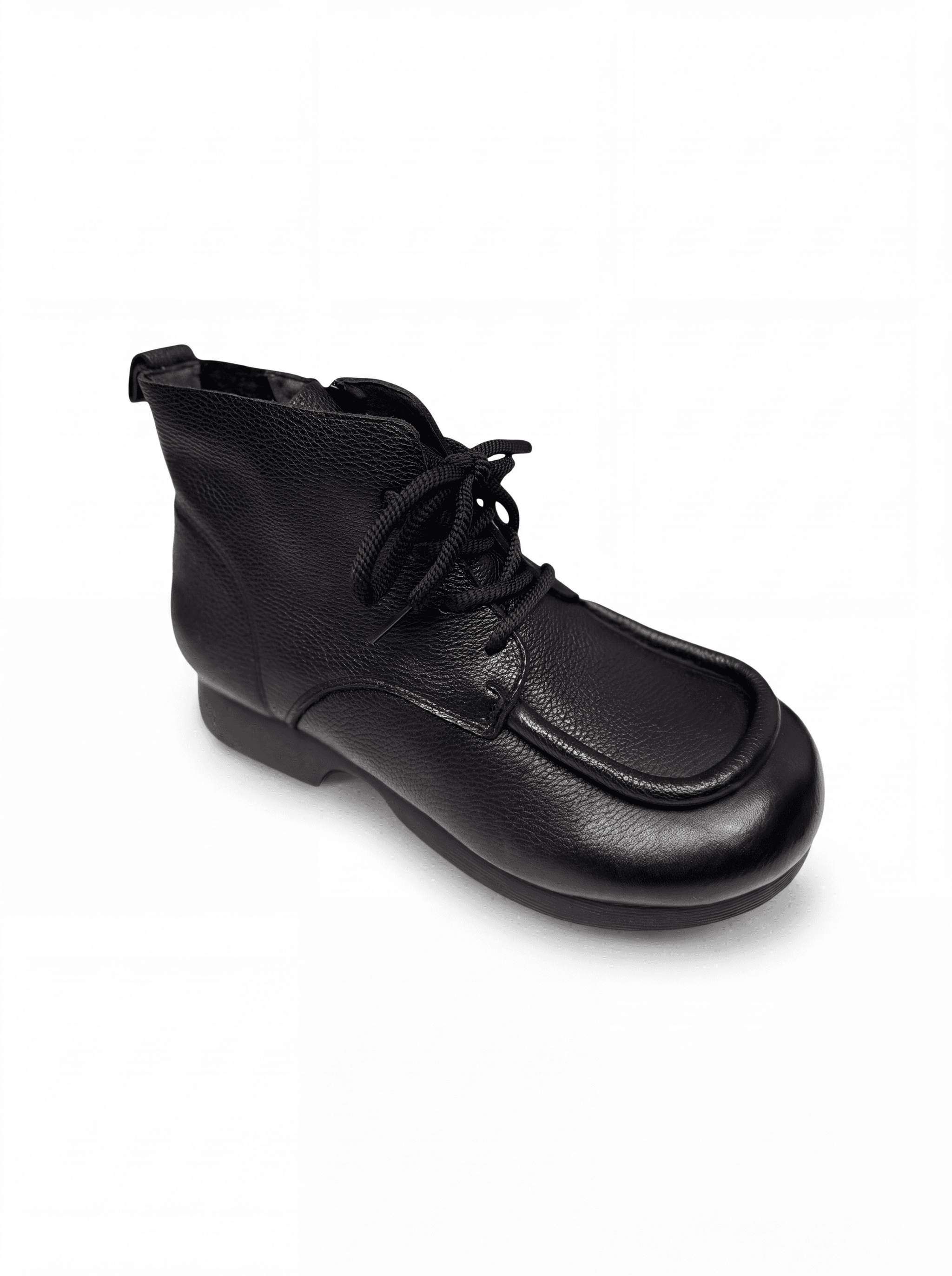 Botki krótkie w stylu vintage CZARNE
