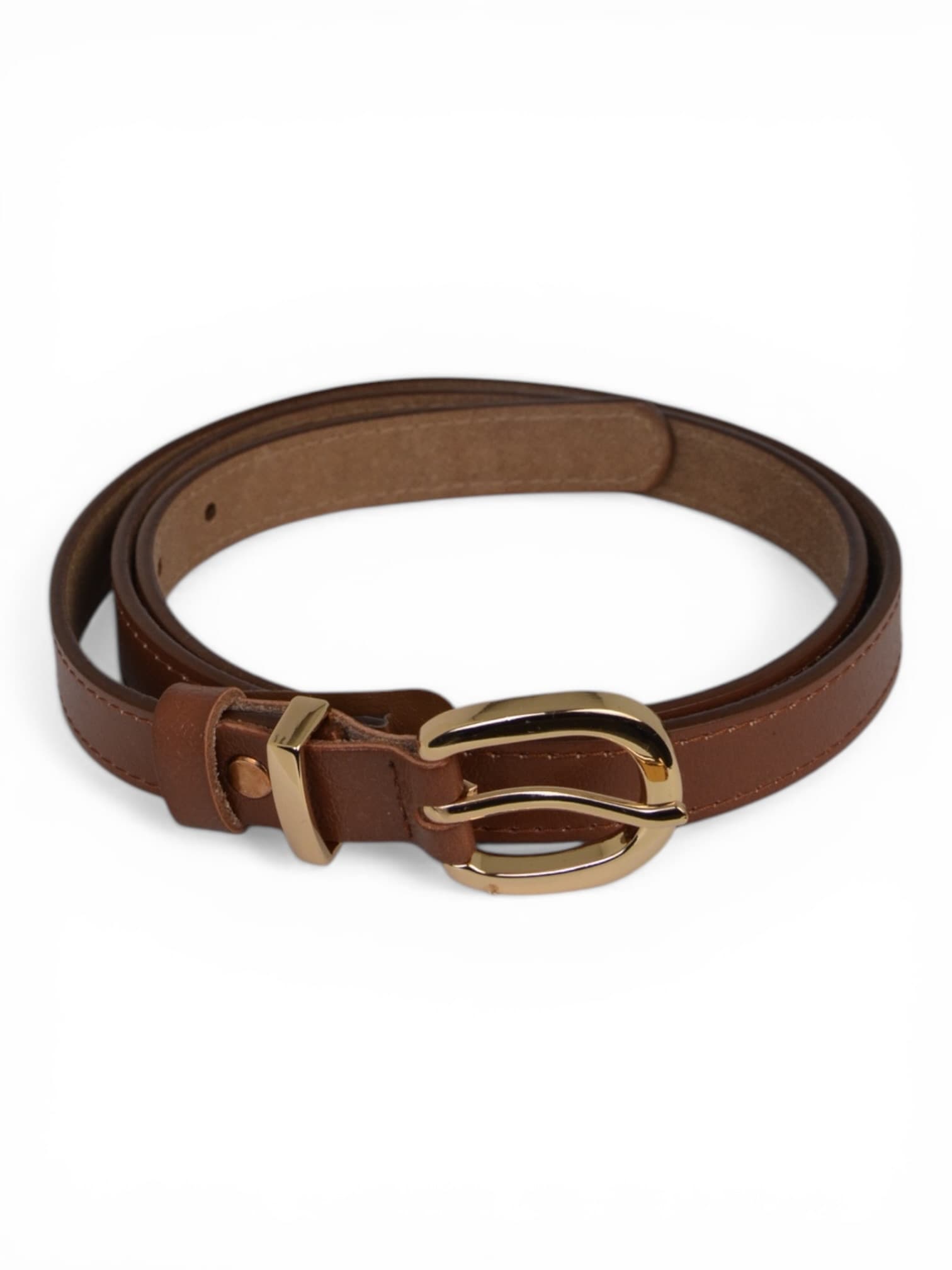 Pasek skórzany cienki do spodni 115 cm