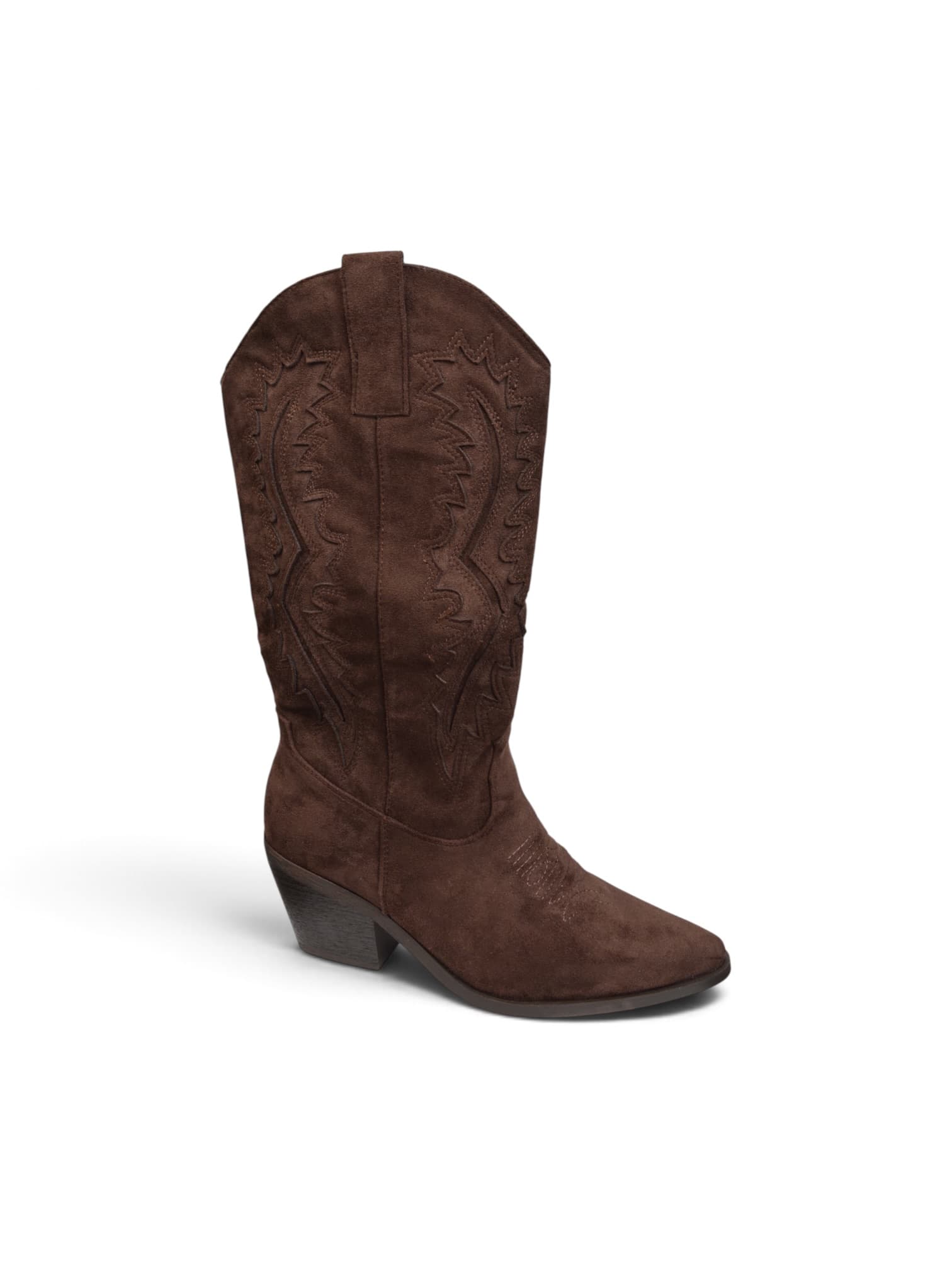 Buty kozaki kowbojki zamszowe CZEKOLADA