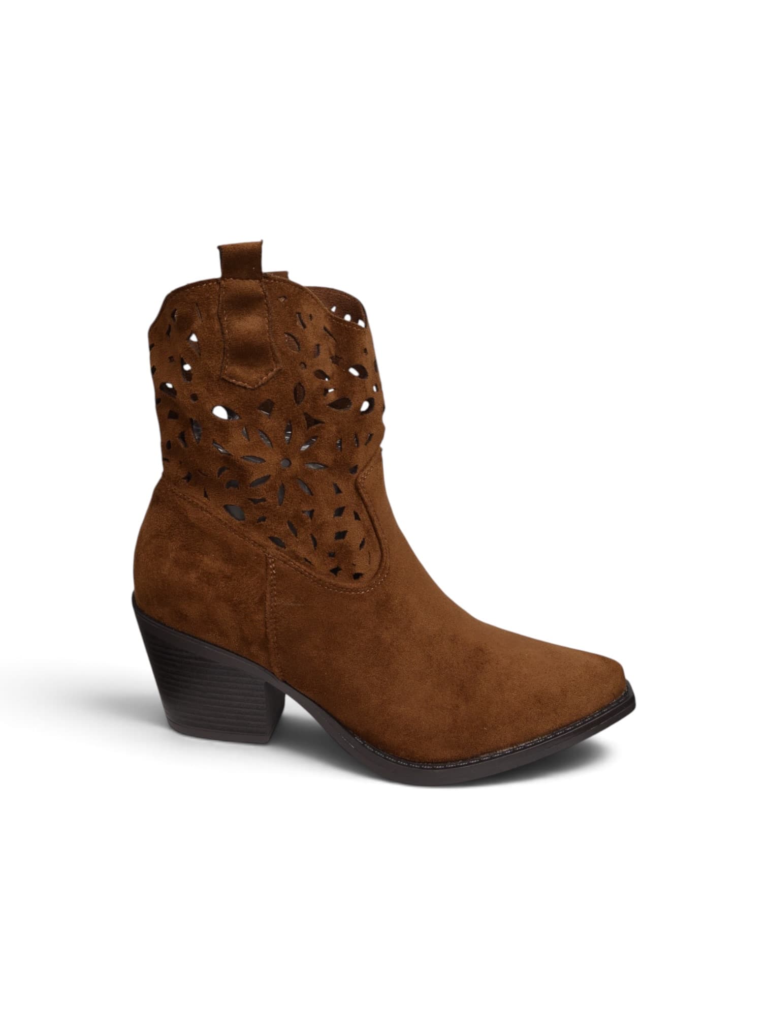 Buty Kowbojki ażurowe CZEKOLADA