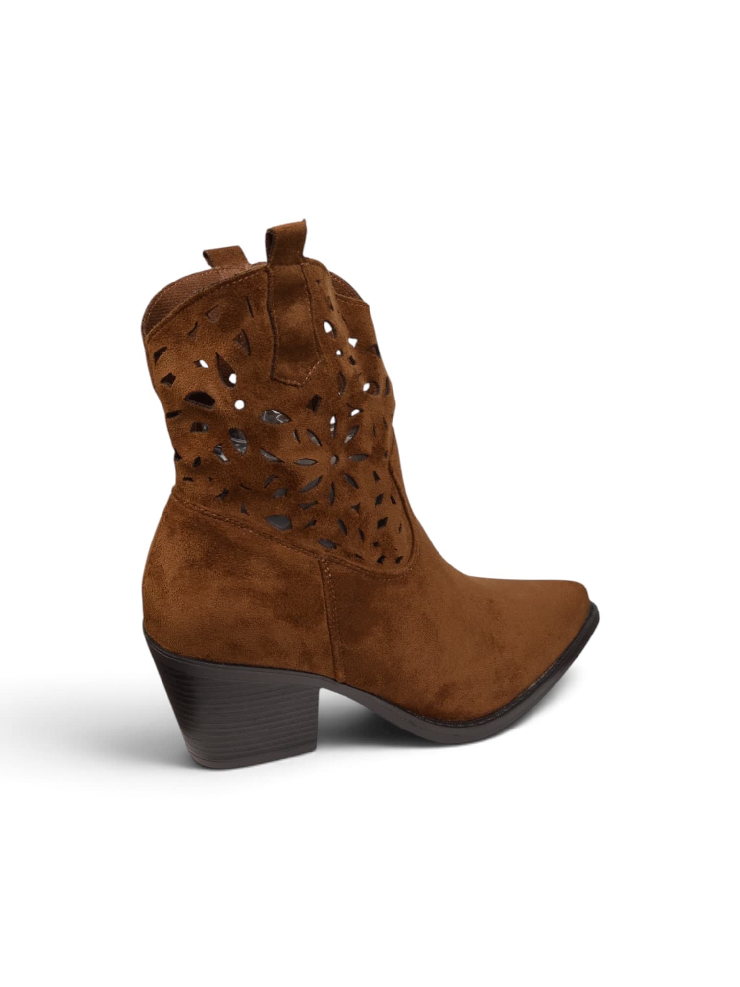 Buty Kowbojki ażurowe CZEKOLADA