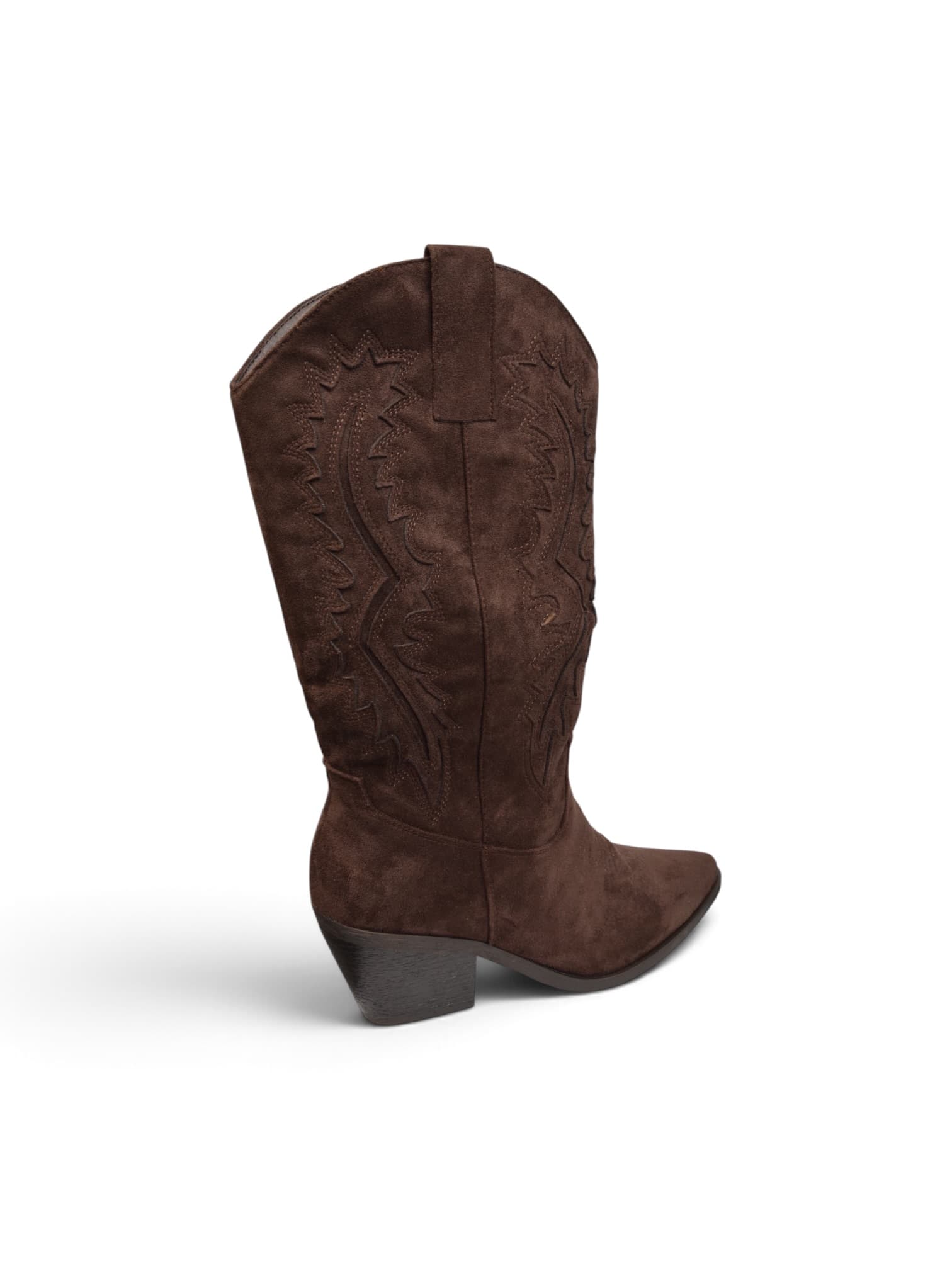 Buty kozaki kowbojki zamszowe CZEKOLADA