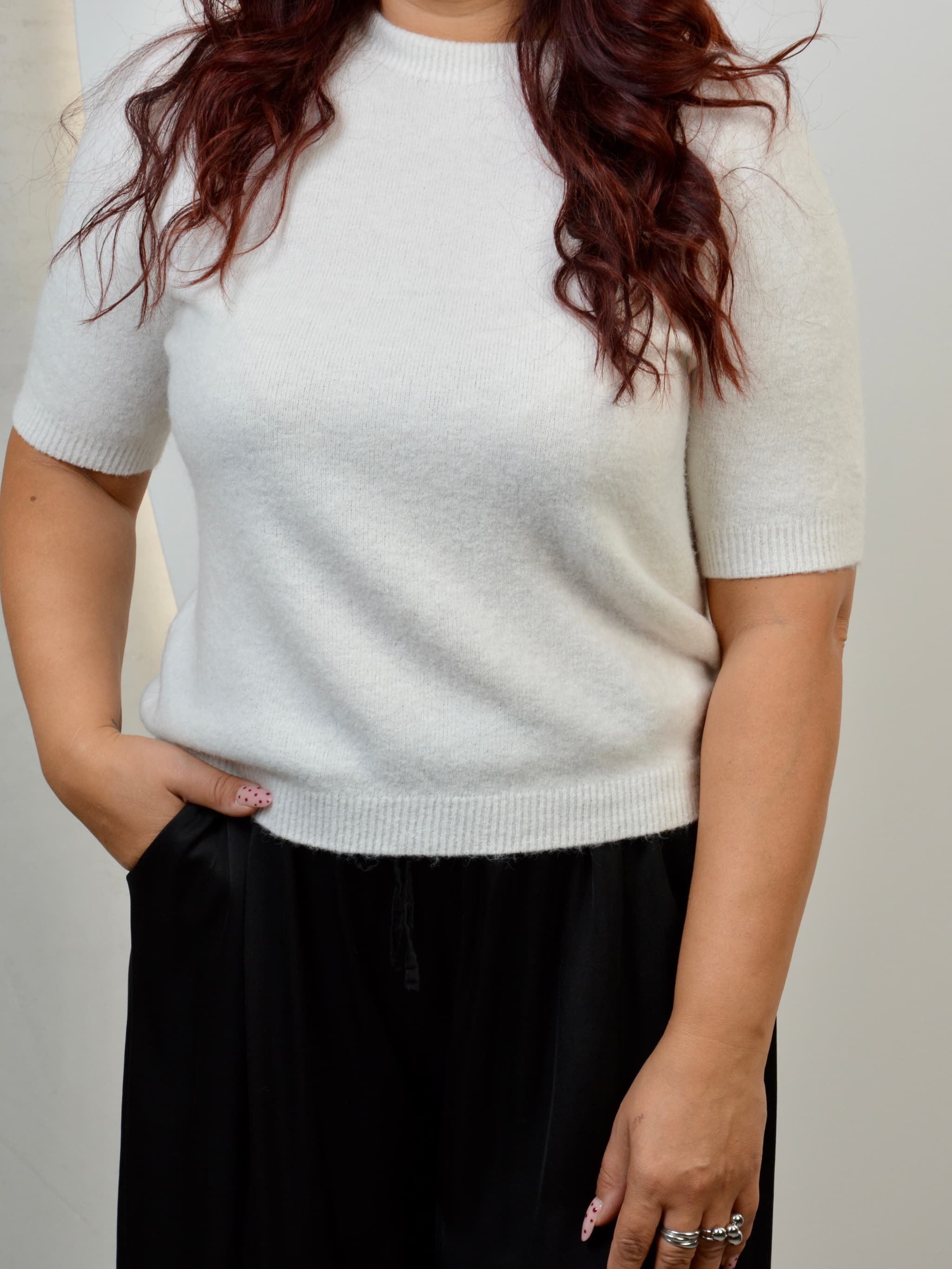Sweter z krótkim rękawem 30% alpaka